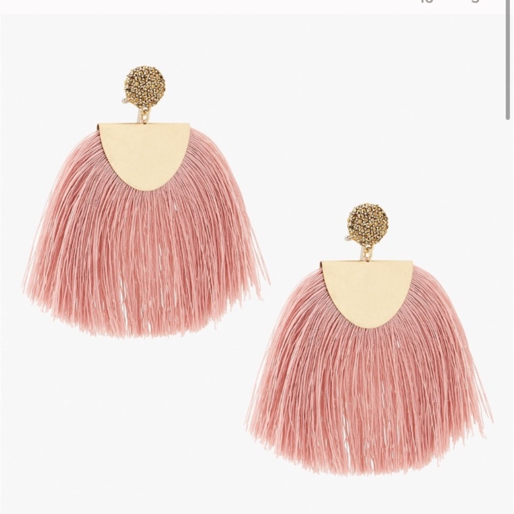 NWT Lucky Brand Blush Fringe Earring